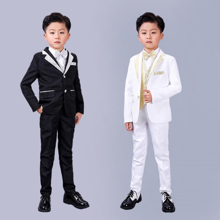 all in one place ילדים ותינוקות 5PCS Flower Boys Formal Dress Suit Set Children Blazer Vest Shirts Pants bowtie Outfit Boy Wedding Piano Performance Clothing