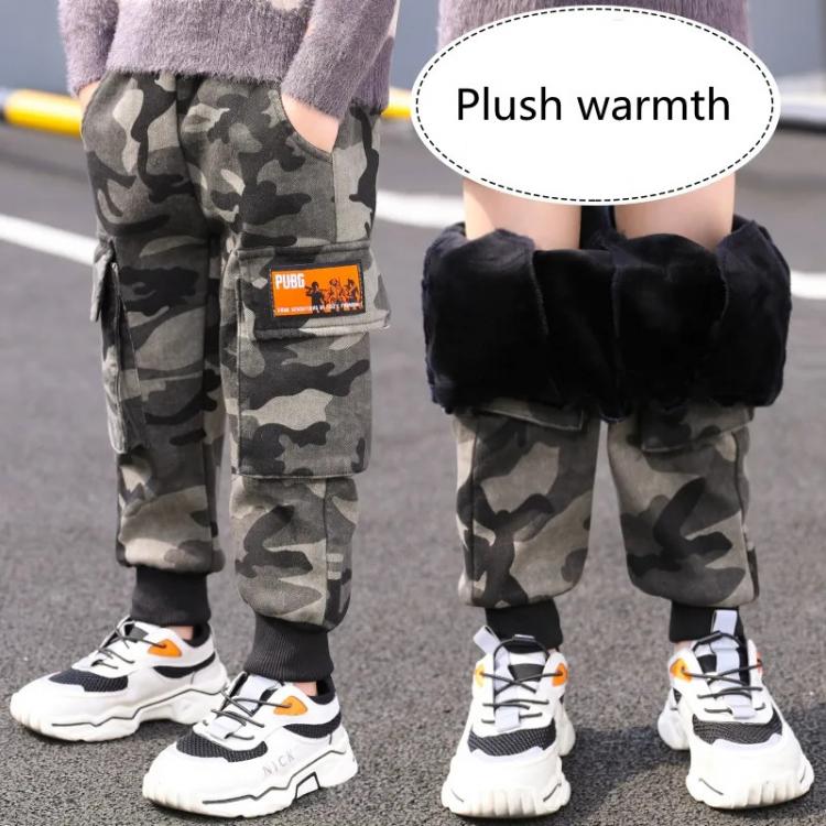 all in one place ילדים ותינוקות Children's boys' Plush pants 2021 new middle-aged and old boys' autumn and winter cotton pants thickened trousers K