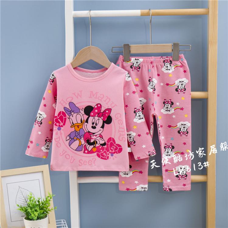 all in one place ילדים ותינוקות Disney Long Sleeve Home Clothes Kids Frozen Pjs Baby Boy Cotton Red Cars Night Clothes Girl Minnie Pijamas Children Nightie Set