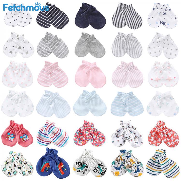 all in one place ילדים ותינוקות 5Pairs Newborn Baby Anti Scratching Gloves Cotton Scratch Mittens Cotton Baby Glove Newborn Protection Face