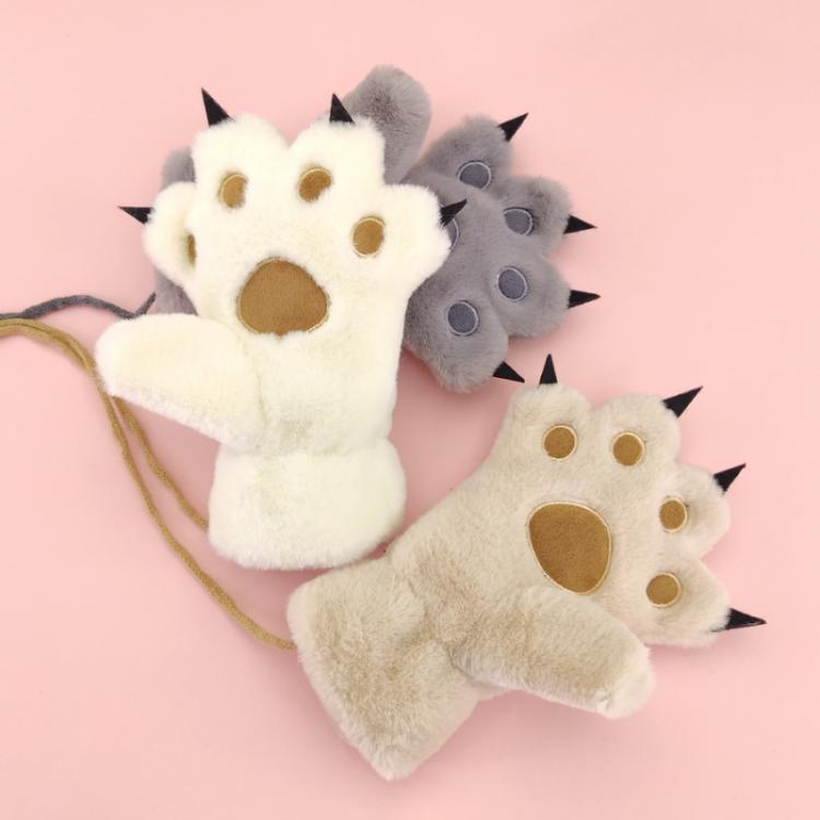 all in one place ילדים ותינוקות Little Bear Palm New Winter Children 's Gloves Cartoon Cute Plush Outdoor Baby Boy Girl Warm Mittens 2- 10 Years Old