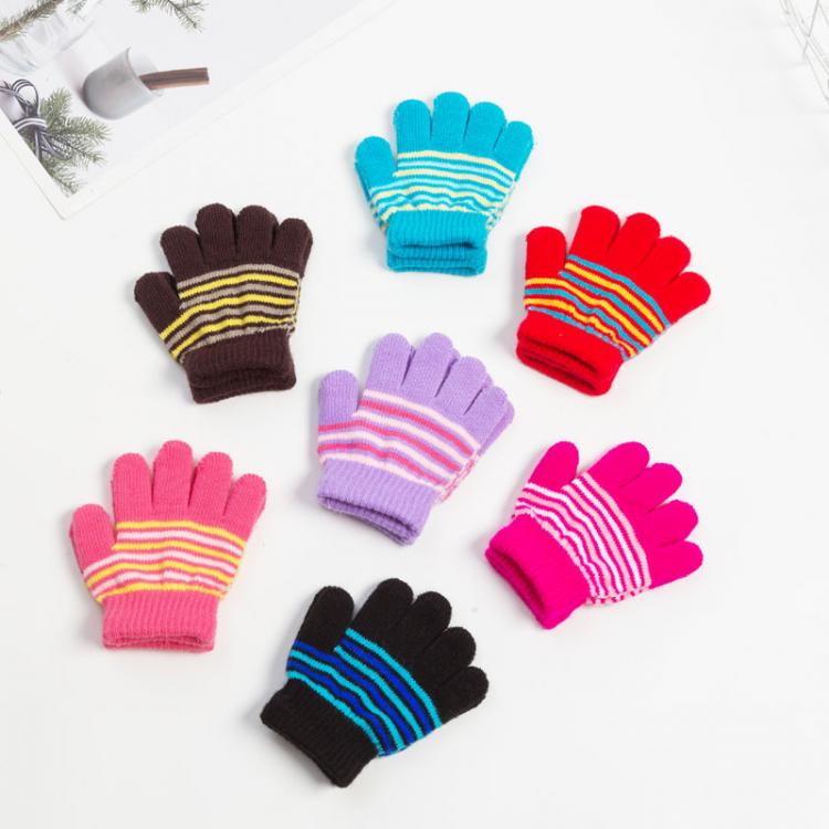 all in one place ילדים ותינוקות Children Winter Knitted  Winter Warm Thicken Gloves Children Cute Mittens Imitation Full Finger Gloves for 1-5Y Wholesale