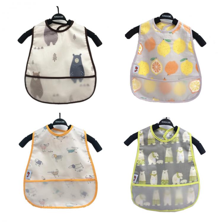 all in one place ילדים ותינוקות Adjustable Baby Bibs EVA Waterproof Lunch Feeding Bibs Baby Cartoon Feeding Cloth Children Baby Apron Babador Bandana