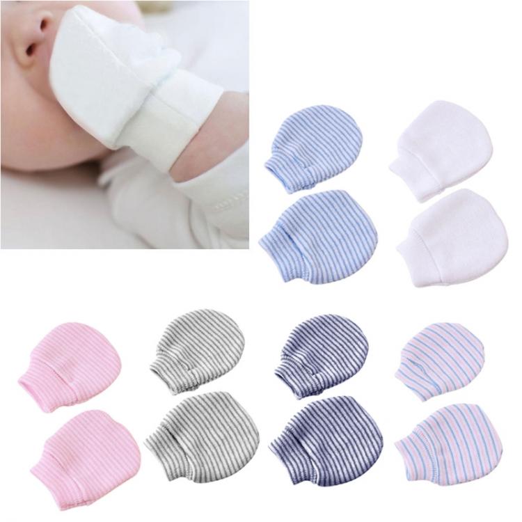 all in one place ילדים ותינוקות 3 Pair/set Simple Cute Baby Knitting Mitten Newborn Anti-eat Hand Anti-Grab Face Protect Glove Baby Mitten