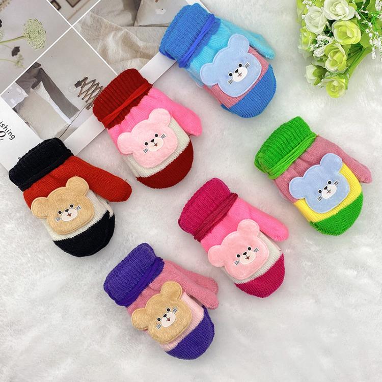 all in one place ילדים ותינוקות Mitten For Children Children's Mittens Winter Wool Knitted Gloves Kids Warm Rope 0-3 Years Boys Girls Baby Gloves