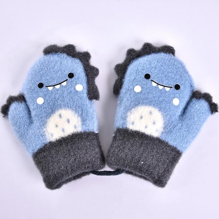all in one place ילדים ותינוקות 1 Pair Cute Kawaii Cartoon Dinosaur Thicken Warm Infant Baby Boys Girls Winter Warm Gloves Newborn Mittens Kids Glove