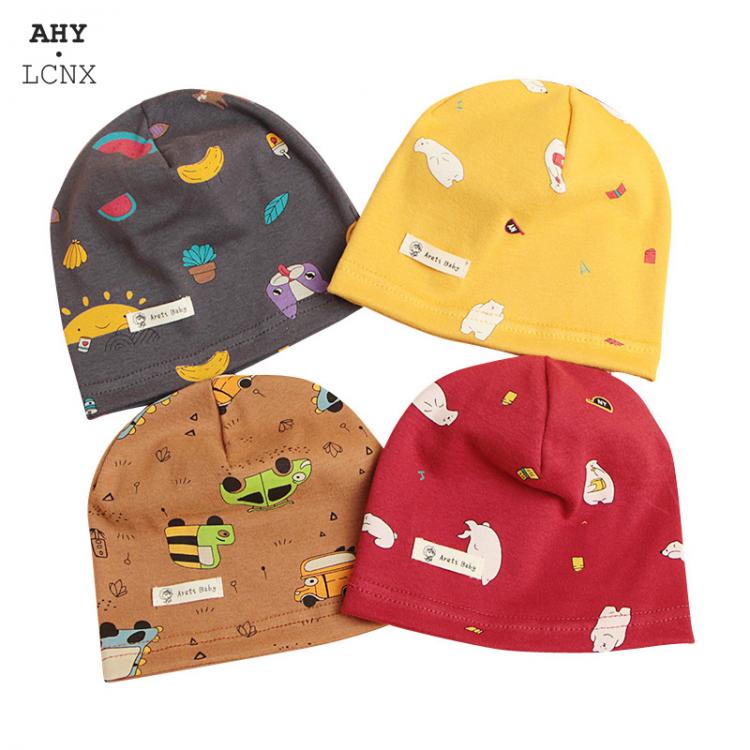 all in one place ילדים ותינוקות Spring Autumn Thin Baby Hat Beanie Children Girls Cartoon Animals Print Cotton Hats Newborn Kids Caps Baby Boy Beanies Bonnet