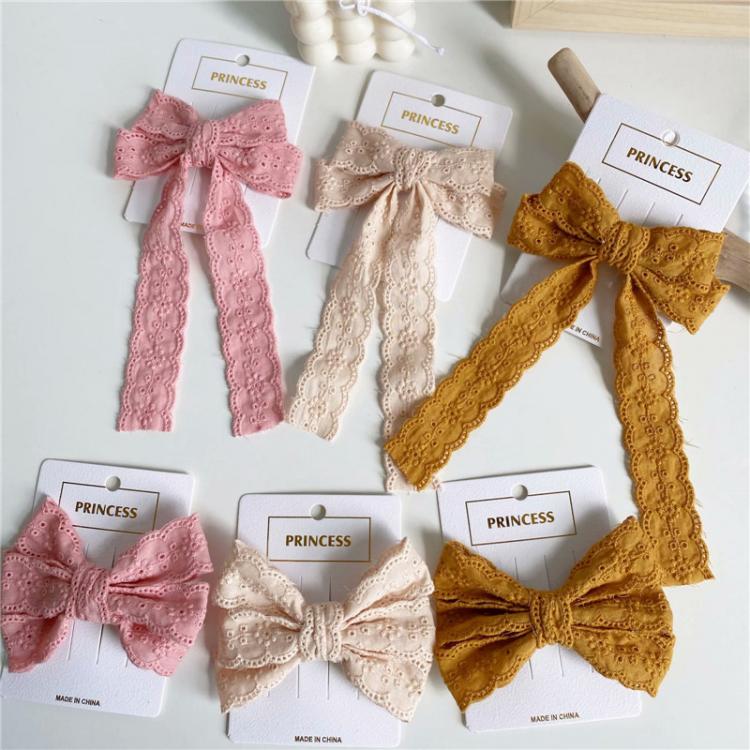 all in one place ילדים ותינוקות Korean Style Baby Girls Lace Bowknot Hairpin Toddlers Kids Princess Headwear Accessories
