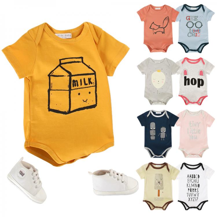 all in one place ילדים ותינוקות Celveroso Baby rompers 100% Cotton Infant Body Short Sleeve Clothing baby Jumpsuit Cartoon Printed Baby Boy Girl Newborn clothes