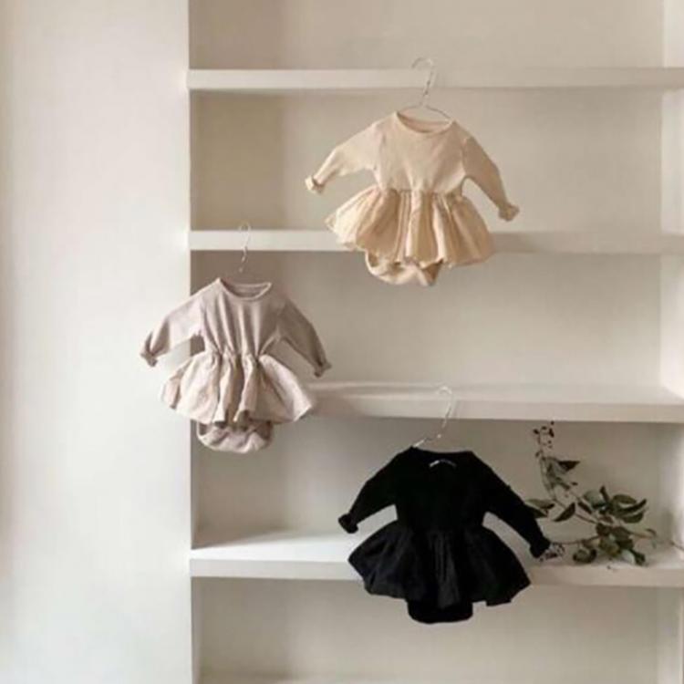 all in one place ילדים ותינוקות MILANCEL 2021 autumn baby girls bodysuits ruffle skirt style baby one piece toddler girls jumpsuits long sleeve baby outfit