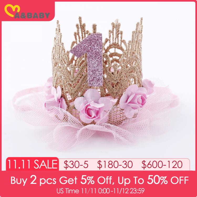all in one place ילדים ותינוקות Newborn Infant Baby Girls Birthday Tiaras Flower Lace Princess Headband Cute Girls Birthday Gifts