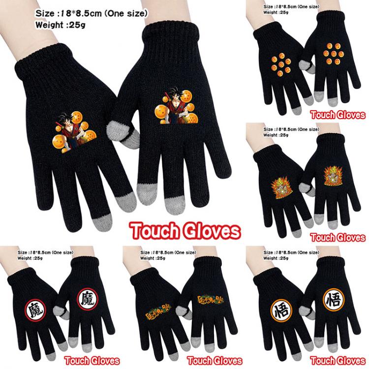 all in one place ילדים ותינוקות Dragon Ball Z anime touch gloves clothing Accessories Winter Cosplay Props Elastic Thicken Full finger Black glove kid warm gift