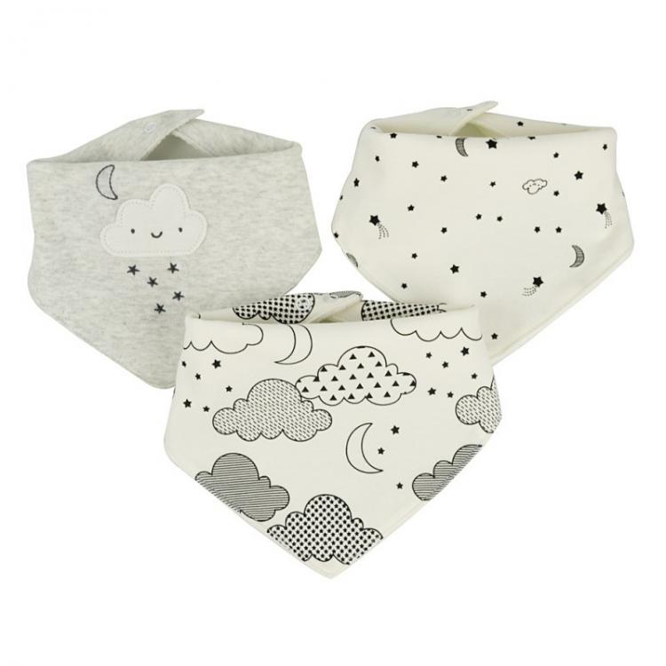 all in one place ילדים ותינוקות baby bibs waterproof  for 0-2 years old 3 pieces/set , cotton bandana accessories 3layers
