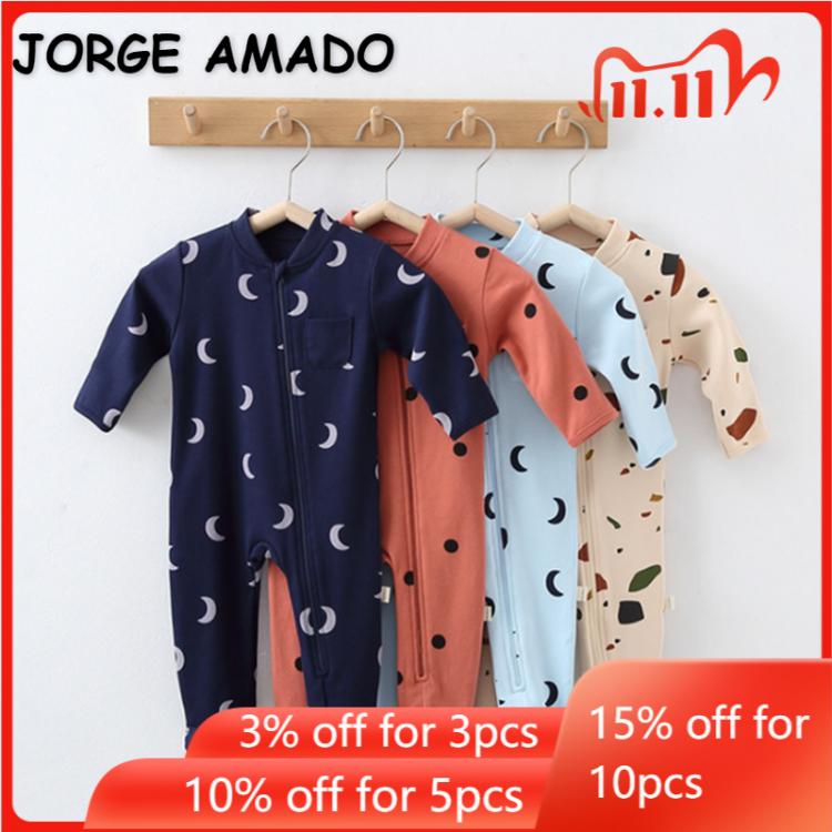 all in one place ילדים ותינוקות 2021 Korean Sttyle New Autumn Baby Girls Boys Romper Long Sleeves Diagonal Zipper Cartoon Jumpsuit Kids Cute Style Clothes E1613