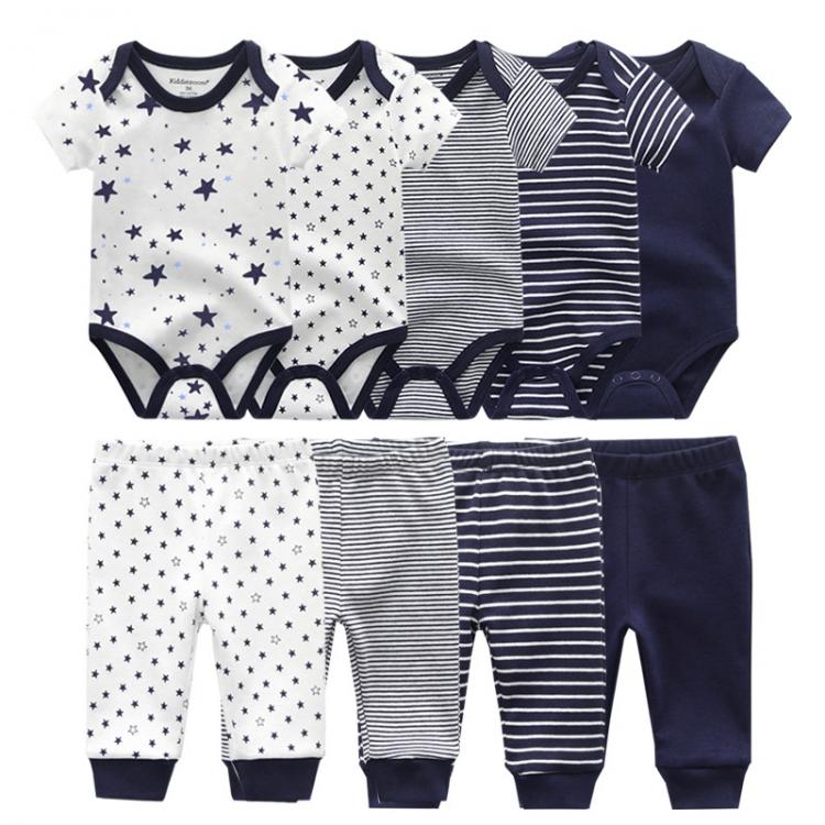 all in one place ילדים ותינוקות 6/9PCS Baby Girl Clothes Newborn Unisex Solid Bodysuits+Pants Cotton Baby Boy Clothes Short Sleeve Girls Baby Clothing Cartoon