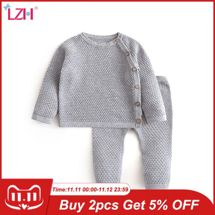 all in one place ילדים ותינוקות Infant Baby Sweater Suit 2021 Autumn Winter Girl Knitting Sweater Set Warm Baby Boy Clothing 2pcs Newborn Baby Clothes 0-3 Years
