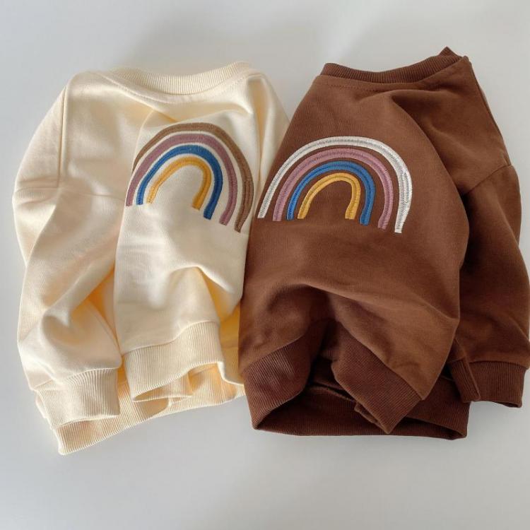 all in one place ילדים ותינוקות Baby Girls Embroidery Big Rainbow Sweatshirts Autumn Long Sleeve Tops Clothes Toddler Baby Kids Infant Boys Pullover Sweatshirt