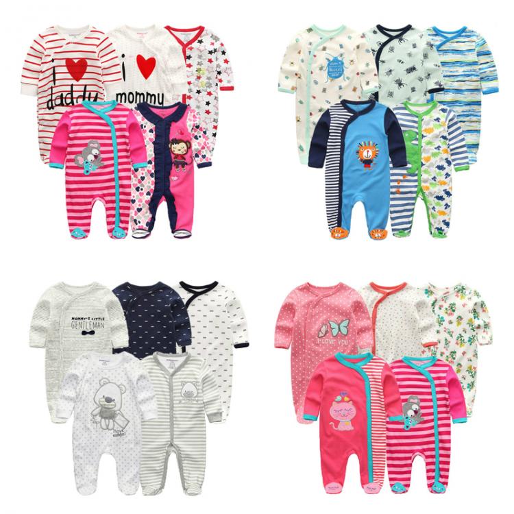 all in one place ילדים ותינוקות Baby Boy Clothes Multi-Piece Cotton Newborn Baby Romper Boy Girl Clothes Full Sleeve Jumpsuit Baby Pajamas Cartoon 0-12M