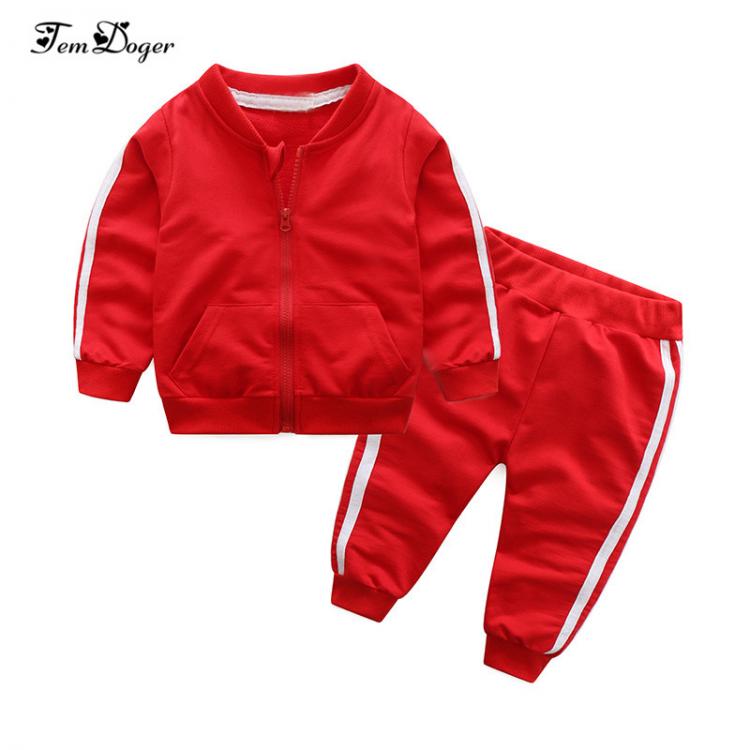 all in one place ילדים ותינוקות 2018 Autumn Fashion baby girl clothes cotton long sleeve solid zipper jacket+pants 2pcs bebes tracksuit baby boy clothing set