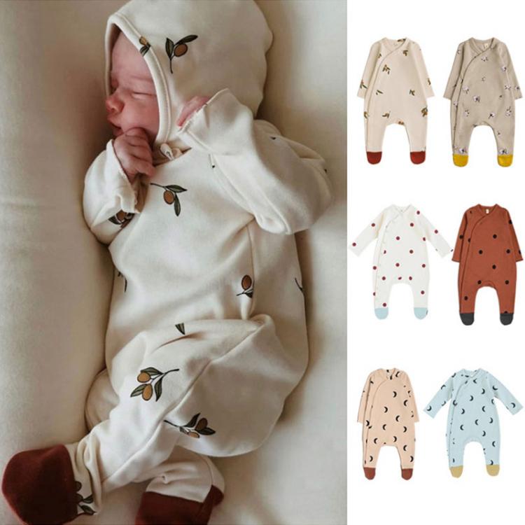 all in one place ילדים ותינוקות 0-24M Newborn Kid Baby Boy Girls Clothes Autumn Winter Print Romper Cute Sweet Cotton Warm Jumpsuit Lovely Stretch Body Outfit
