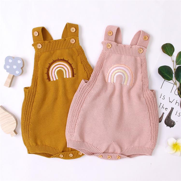 all in one place ילדים ותינוקות Ma&Baby 3-24M Newborn Infant Baby Girl Boy Rainbow Romper Knitted Jumpsuit Overalls Cute Toddler Baby Costumes