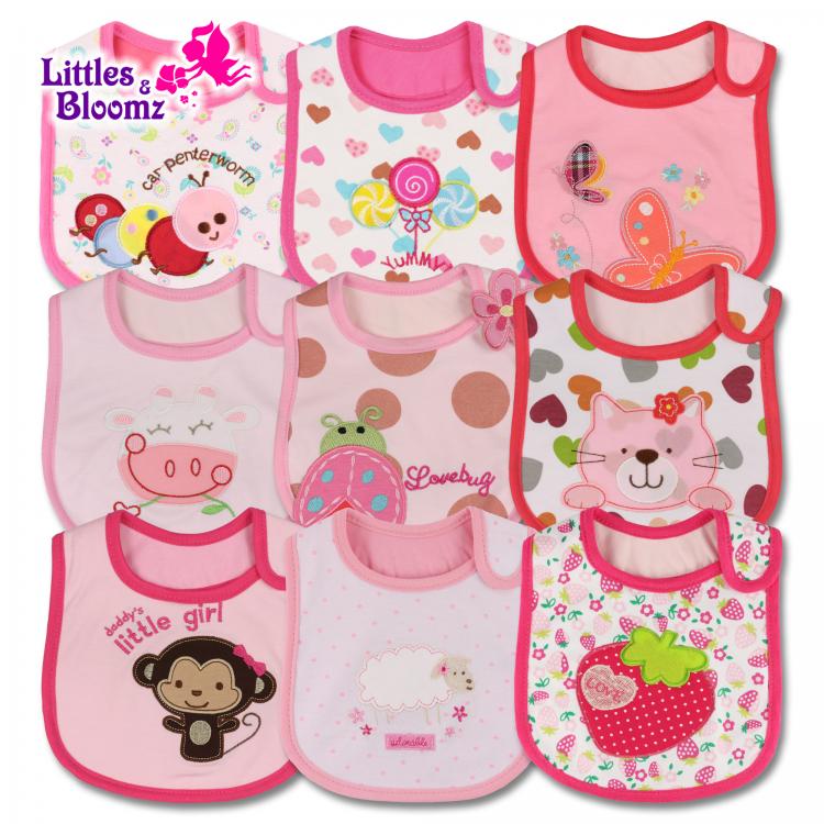 all in one place ילדים ותינוקות 9pcs/set Baby Girl Boy Feeding Bibs Waterproof Apron Cartoon Towel Kids Toddler Dinner baberos Bandanas Burp Cloths