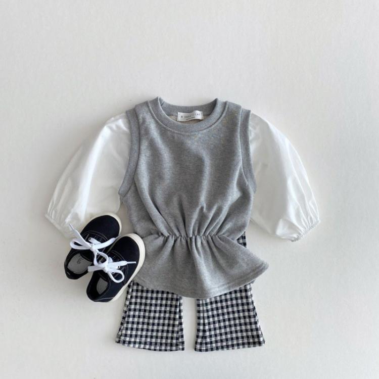 all in one place ילדים ותינוקות 2021 Spring Autumn New Children's Pants Girls Elastic Waist Flared Pants Fashion Lattice Polka Dot Leopard Pattern Trousers