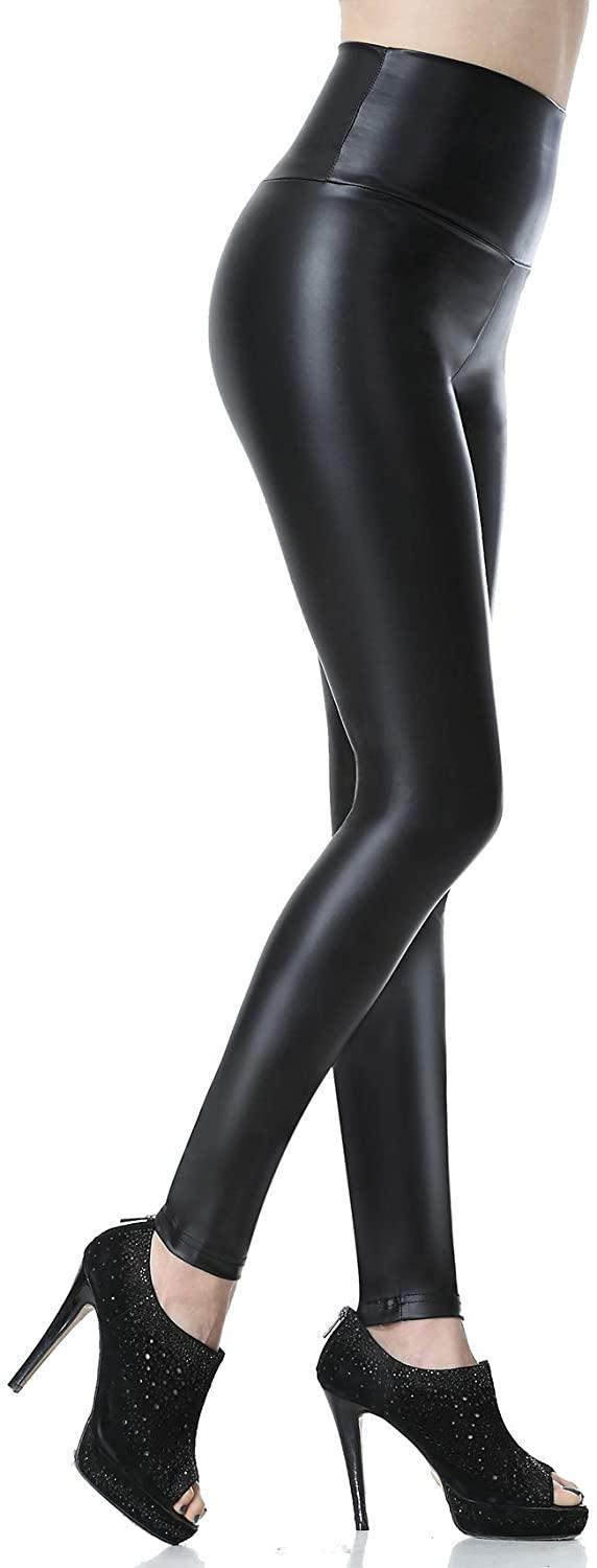 all in one place בגדי נשים Everbellus Sexy Womens Faux Leather High Waisted Leggings