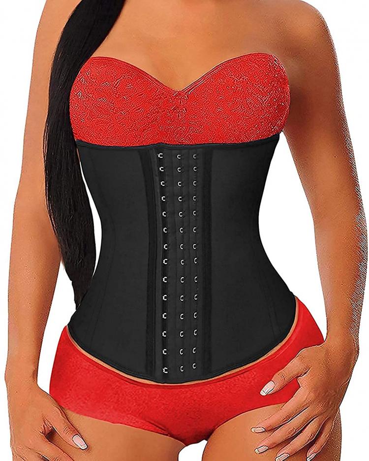 all in one place בגדי נשים YIANNA Waist Trainer for Women Underbust Latex Sport Girdle Corsets Cincher Hourglass Body Shaper
