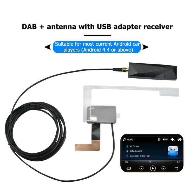 all in one place אלקטרוניקה DAB002 DAB+ Antenna with USB Adapter Receiver for Android Car Stereo Player SMA DAB Receiver Box Auto Radio Aerial Antenna Cable