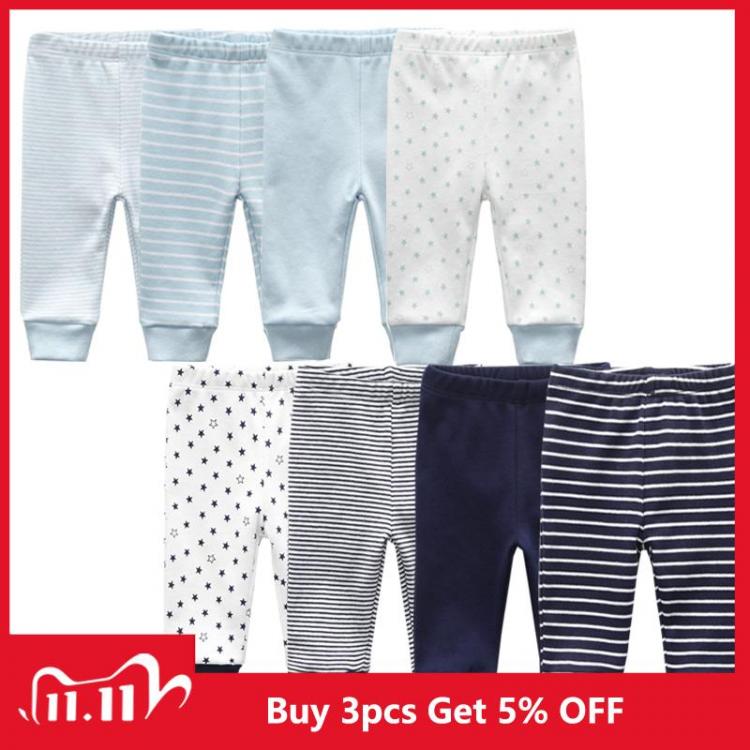 all in one place ילדים ותינוקות 3/4PCS/LOT baby leggings Solid striped 3-12M Newborn Baby Pants Summer Cotton Infant boys Pants Unisex Baby Gril Trousers