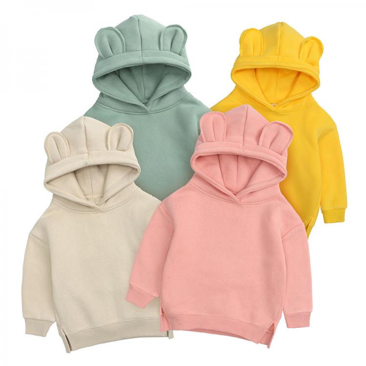 all in one place ילדים ותינוקות Cute Baby Girls Hoodies Kids Boys Autumn Fleece Sweater with Bear Ear Spring Baby Boys Clothes Solid Infant Children's Clothi