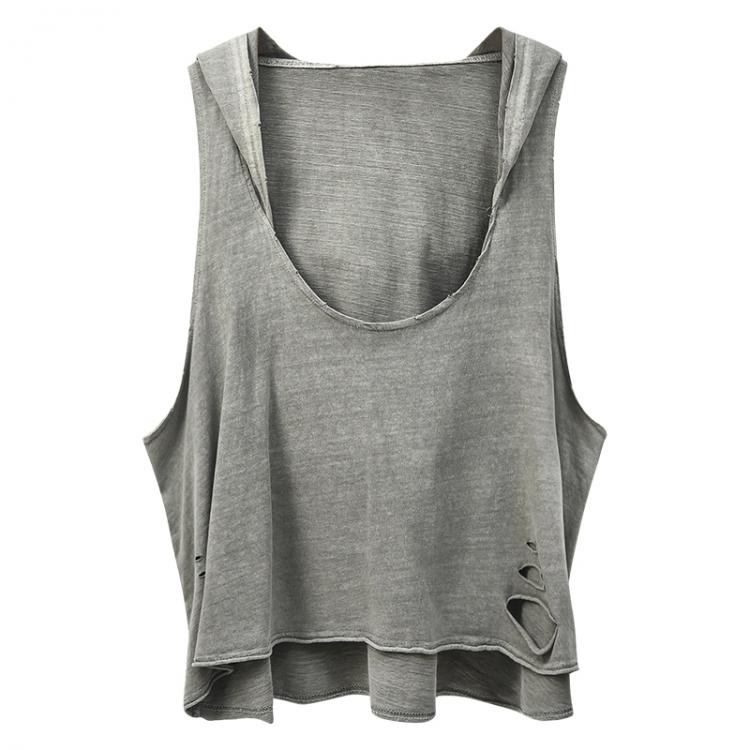 all in one place בגדי נשים All Match Cotton Women T-Shirts Hooded V-Neck Sexy Hold Lady Solid Top Tees Women Fashion Outwear Coat Tops
