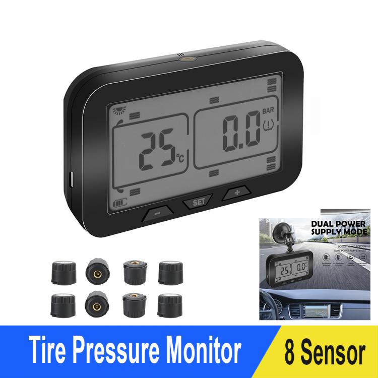 all in one place אלקטרוניקה Truck Bus Lorry Solar TPMS LCD Display Tire Pressure Monitor System Tyre Pressure Monitor 0-12bar With 8 External Sensor