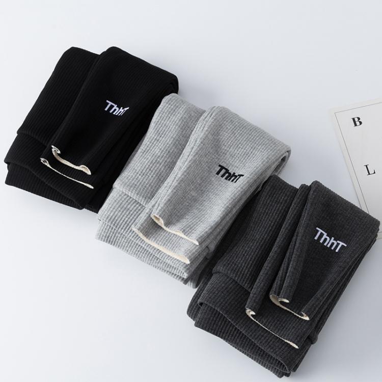 all in one place בגדי נשים Korean Winter Velvet Embroidery Leggings Women Fitness Workout Thicken Ribbed Cotton Fleece Thermal Leggings Warm Winter Pants