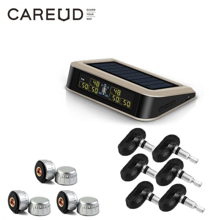 all in one place אלקטרוניקה CAREUD Solar Bus RV Truck TPMS Wireless Tire Pressure Monitoring System With 6 External/Internal Sensors  Max 130 PSI