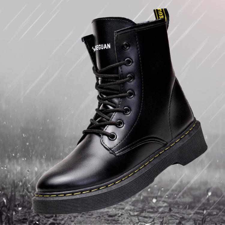 all in one place בגדי נשים Autumn and Winter women's High boots pure black leather shoes high-quality Best-selling girls' Leisure Sports boots