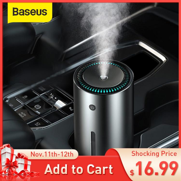 all in one place אלקטרוניקה Baseus Car Air Humidifier Aluminium Alloy 300mL With LED Light For Auto Armo Home Office Accessories Air Humidifier for Car
