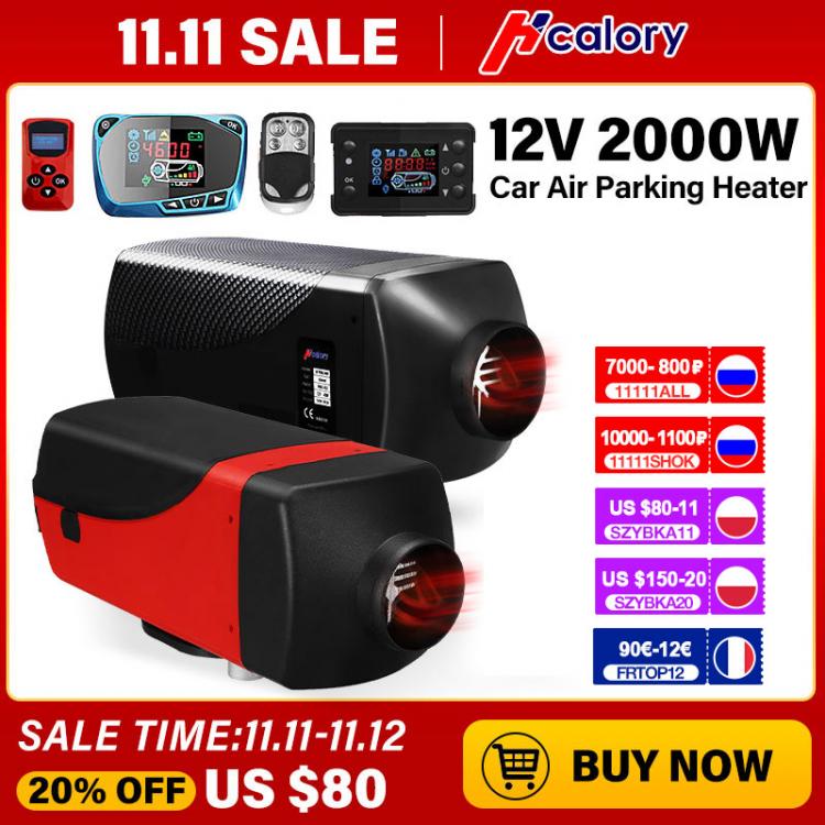 all in one place אלקטרוניקה Hcalory 12V 2KW Car Diesels Air Parking Heater Car Heater LCD Remote Control Monitor Switch Silencer for Trucks BusTrailer Heate