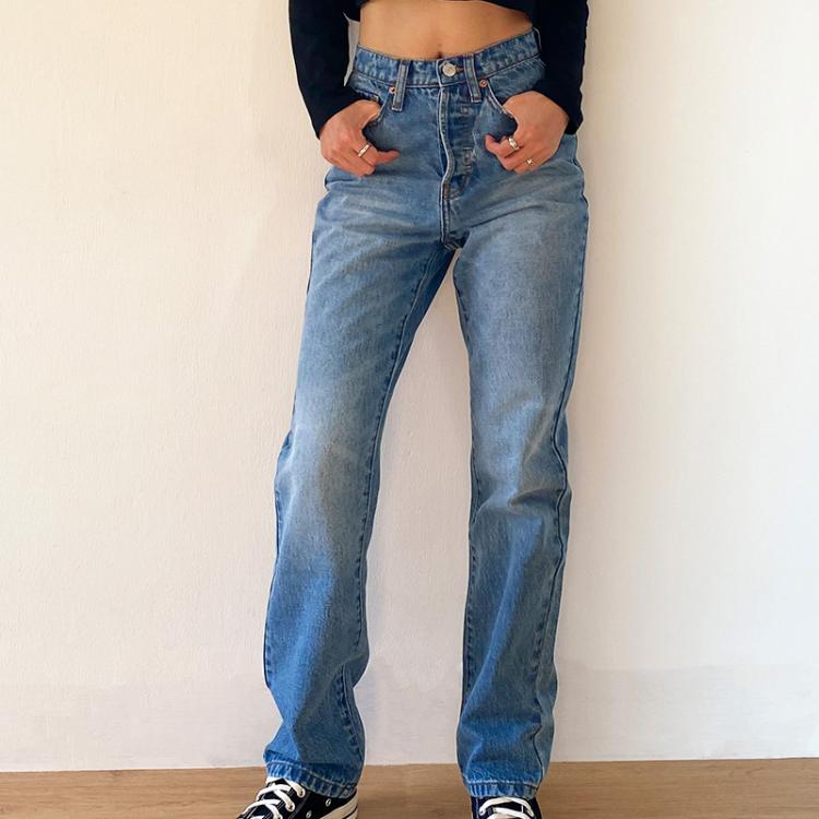 all in one place בגדי נשים Women's Jeans Baggy Jeans For Women 2020 Mom Jeans High Waist Blue Loose Washed Fashion Straight Denim Pants Vintage Streetwe