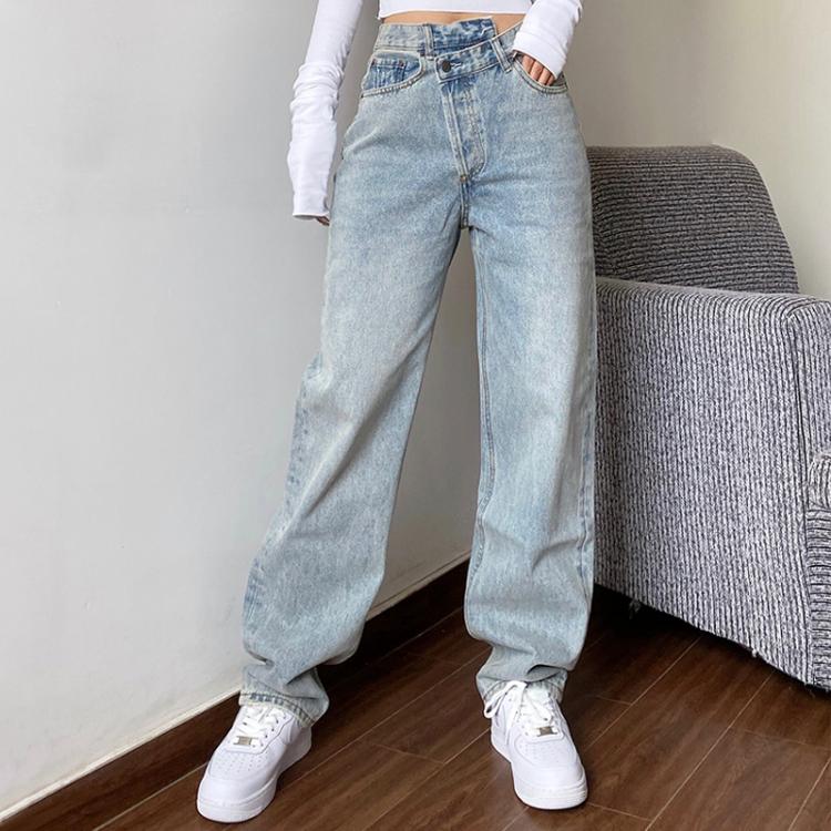 all in one place בגדי נשים Mom Jeans Women's Jeans Baggy High Waist Straight Pants Women 2020 White Black Fashion Casual Loose Undefined Trousers