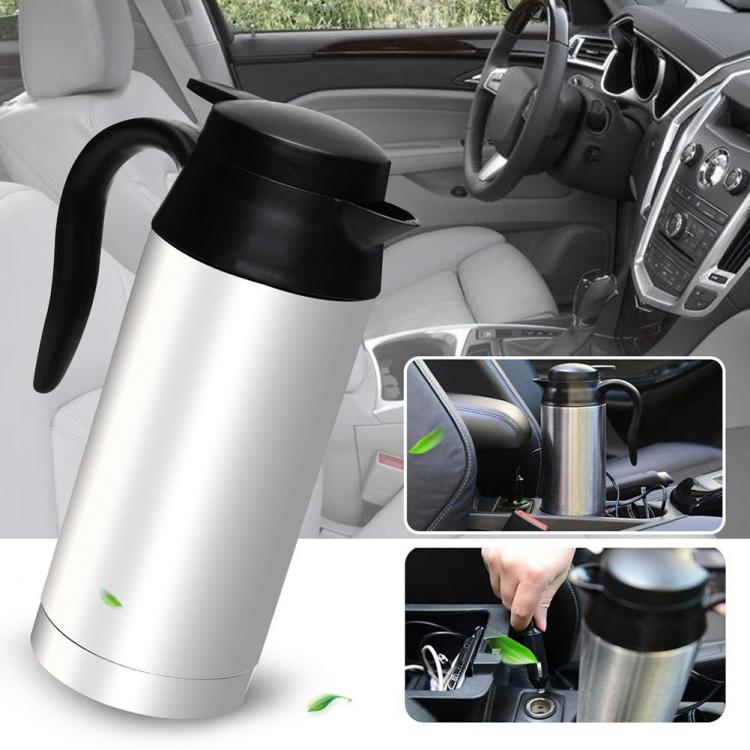 all in one place אלקטרוניקה Vehicle Heating Cup 12/24V 750ml Travel Trip Stainless Steel Car Heating Cup Kettle Hot Water Pot Stainless Steel Large Capacity
