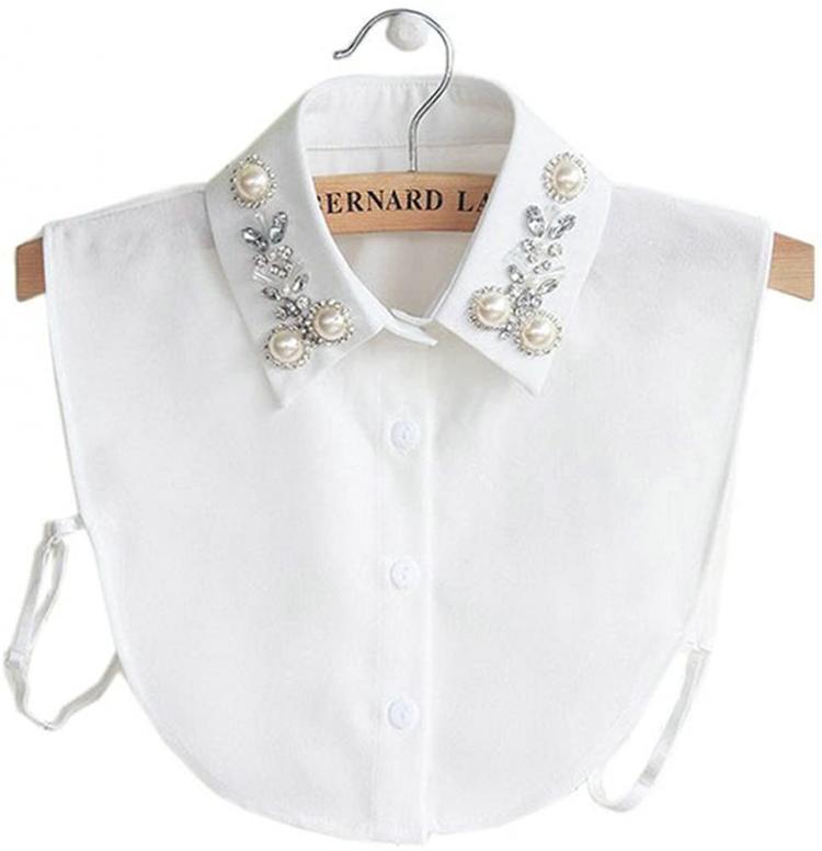 all in one place בגדי נשים Joyci Diamond Pearl False Collar Peterpan Fake Collar Half Shirt Dickey