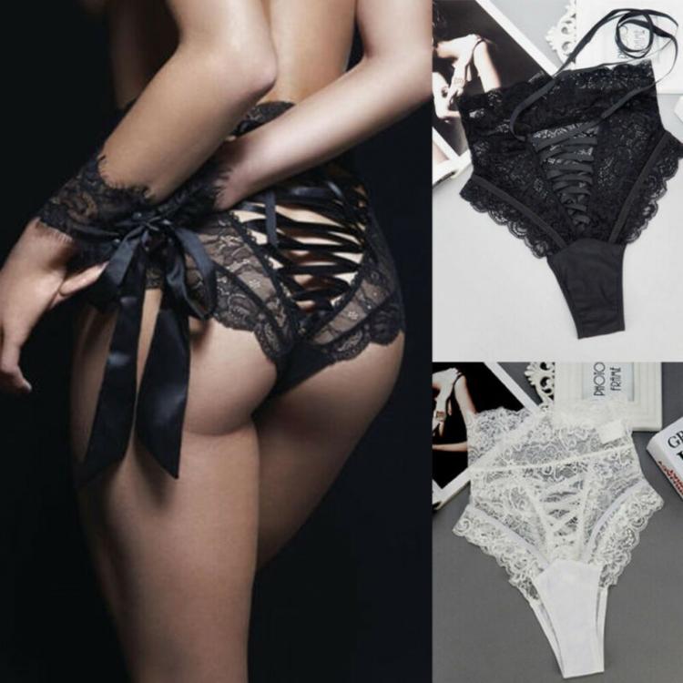 all in one place בגדי נשים Sexy Satin Lace Women Briefs Ladies High Waist Hollow Out BandageUnderwear Panties Shorts Boxers Briefs Lingerie