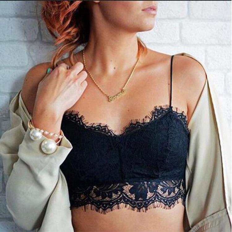all in one place בגדי נשים Hirigin Women's Sleeveless Lace Crochet Tank Tops Blouse Bralette Bra Cami Crop Top