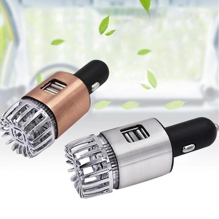 all in one place אלקטרוניקה Car Diffuser Car Freshener JO-6291 Car Mini Air Purifier LED Anion Oxygen Bar Ozone Ionizer Phone Charger