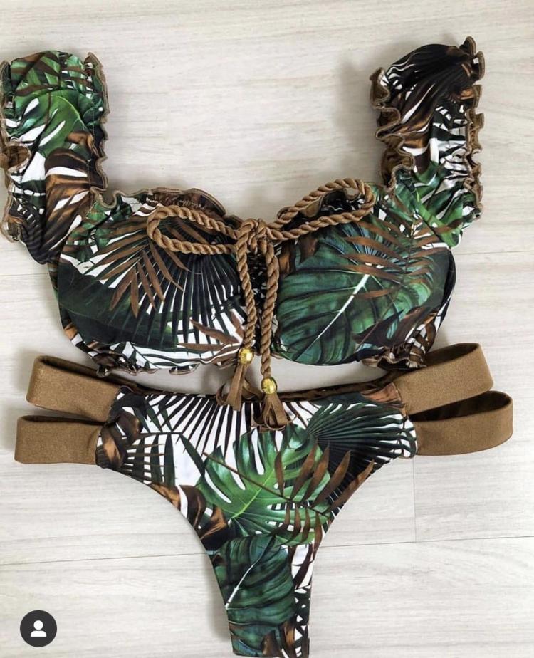all in one place בגדי נשים New Push Up 2020 Bikini Set Women Ruffle Biquini Swimwear Low Waist Sexy Brazilian Ribbed Swimsuit Bather Beach Maillot De Bain