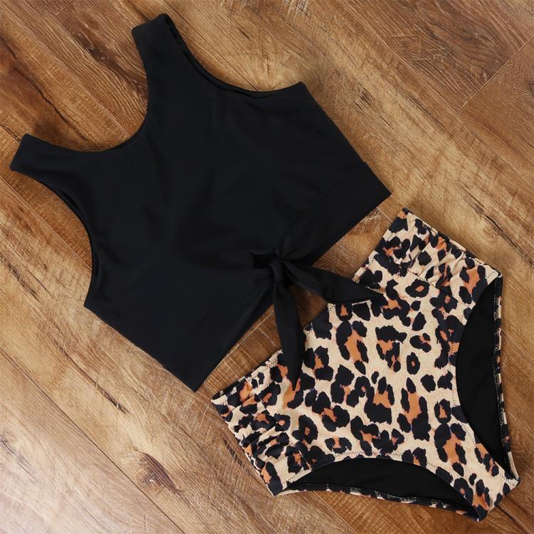 all in one place בגדי נשים High Waisted Swimsuit Bikini 2021 Push Up Swimwear Women Sexy Bathing Suit Female Vest Bikini Set Leopard Swim Suit Beachwear