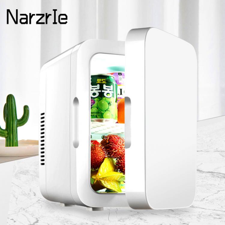all in one place אלקטרוניקה 8L Car Refrigerator with Mirror Car Fridge Auto Compressor 12V/220V for Van RV Vehicle Home Use Picnic Camping Portable Cooler