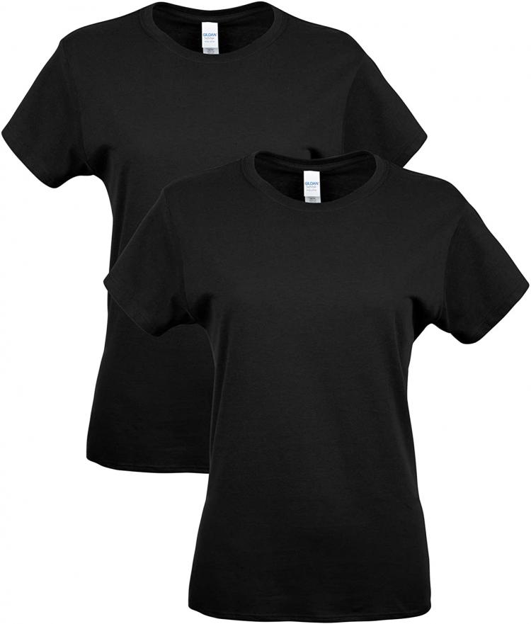 all in one place בגדי נשים Gildan Women's Softstyle Cotton T-Shirt, Style G64000l, 2-Pack